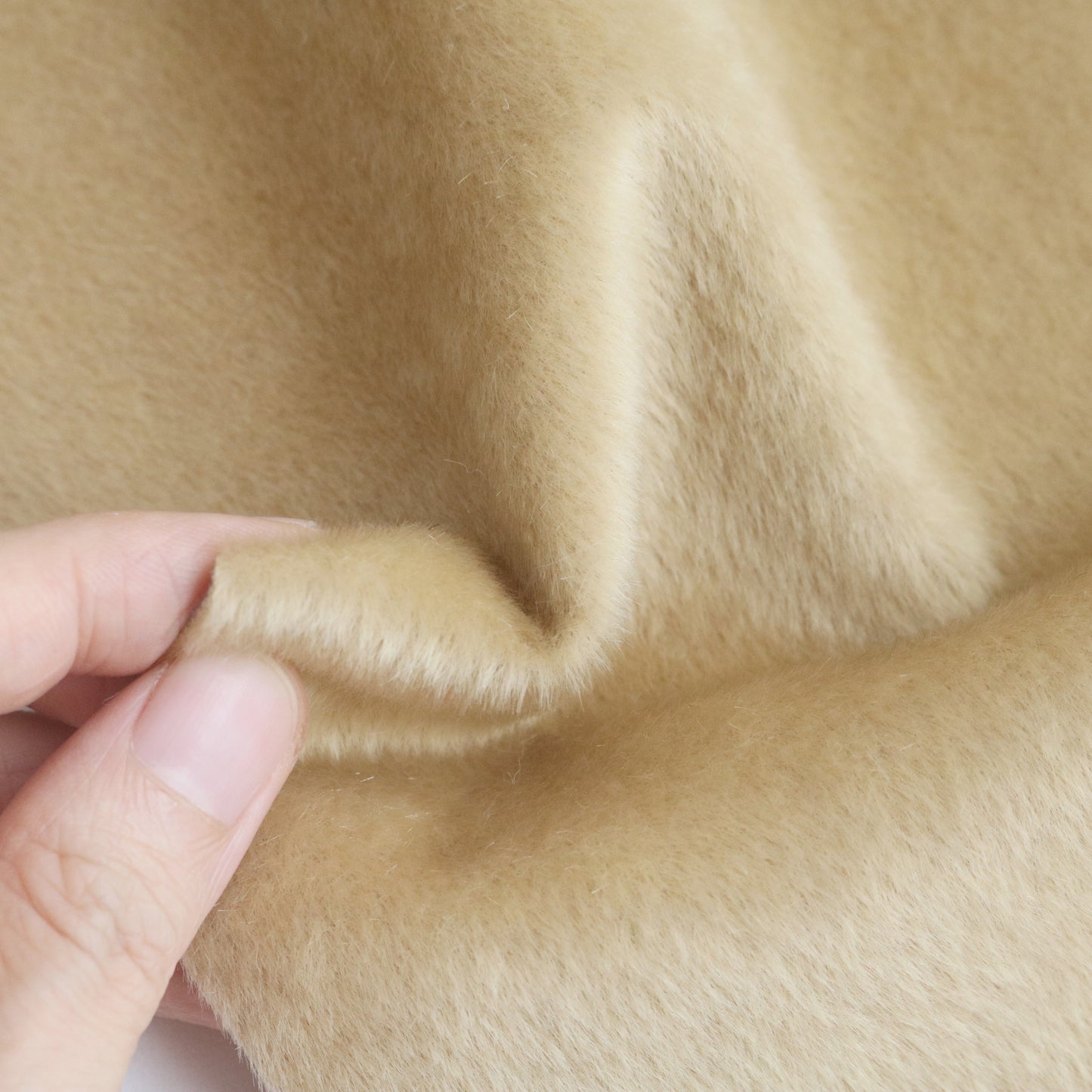 Yellow Mini Bear Fur Fabric A41