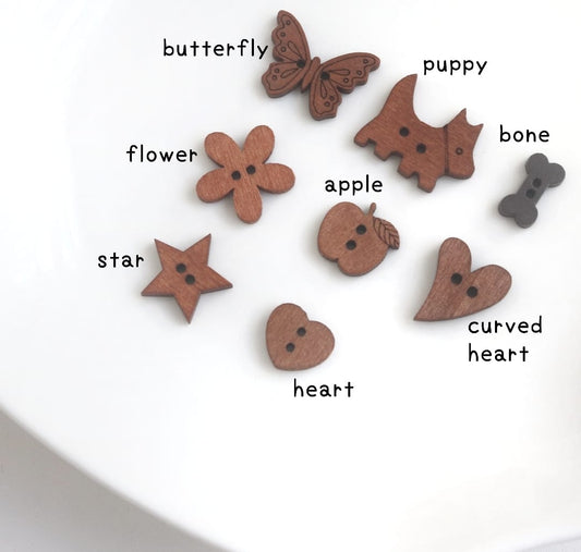 wooden butttons