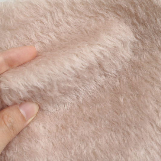 (Yard) 10mm Light Pink mohair fabric A46