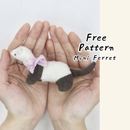 Mini Ferret Plush Free Sewing Pattern