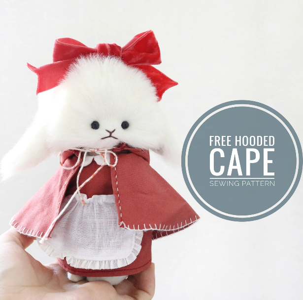 doll clothes hooded cape