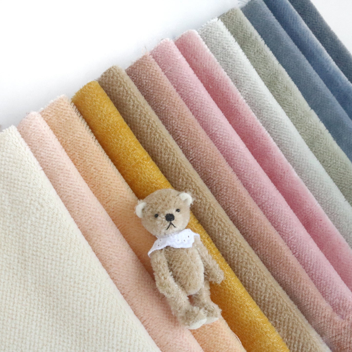 hand-dyed 3mm mini bear mohair fabric A53