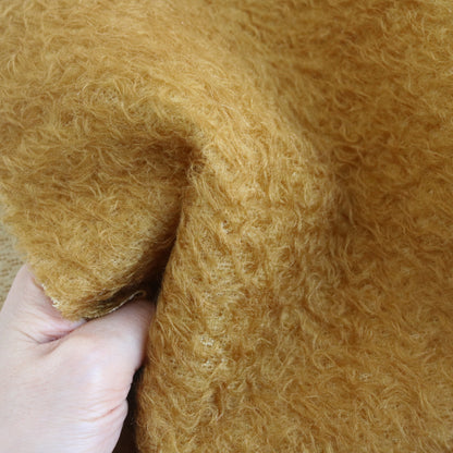 (Yard) Yellow 13mm mohair fabric A46