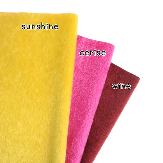 shiny long pile mini bear fabric A41