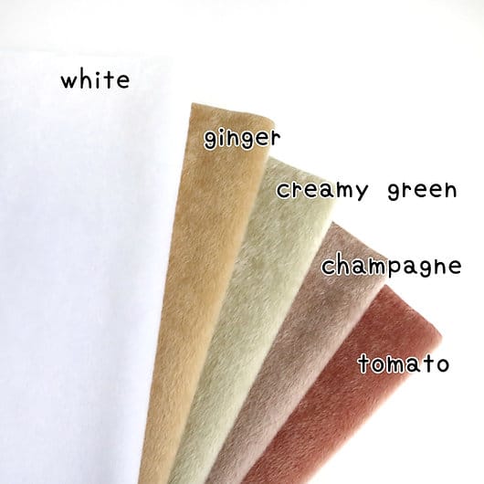shiny long pile mini bear fabric A41