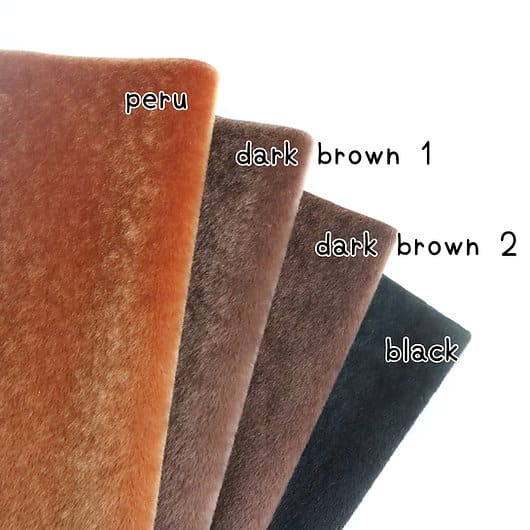 shiny long pile mini bear fabric A41
