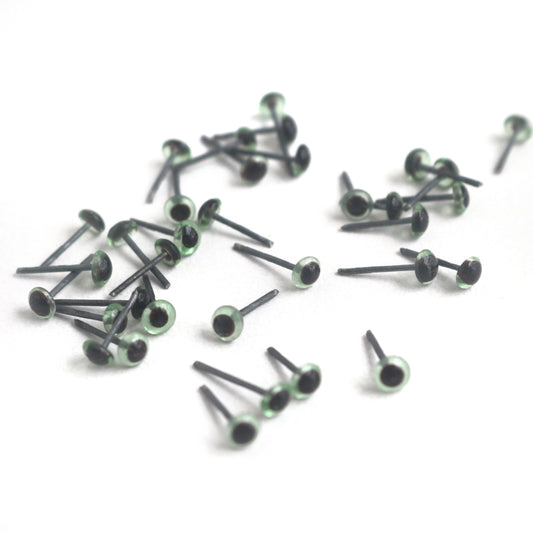3mm Green Glass Eyes