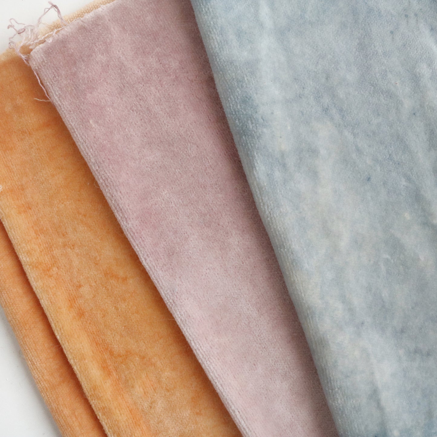 Last Piece Bundle- Hand-dyed Vintage Cotton Plush Fabric