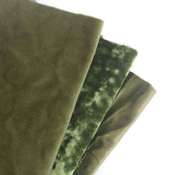 Green Vintage Velvet Fabric A20