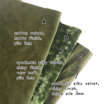 Green Vintage Velvet Fabric A20