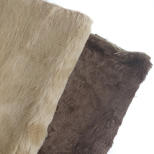 Brown Teddy Bear Viscose Fabric A48