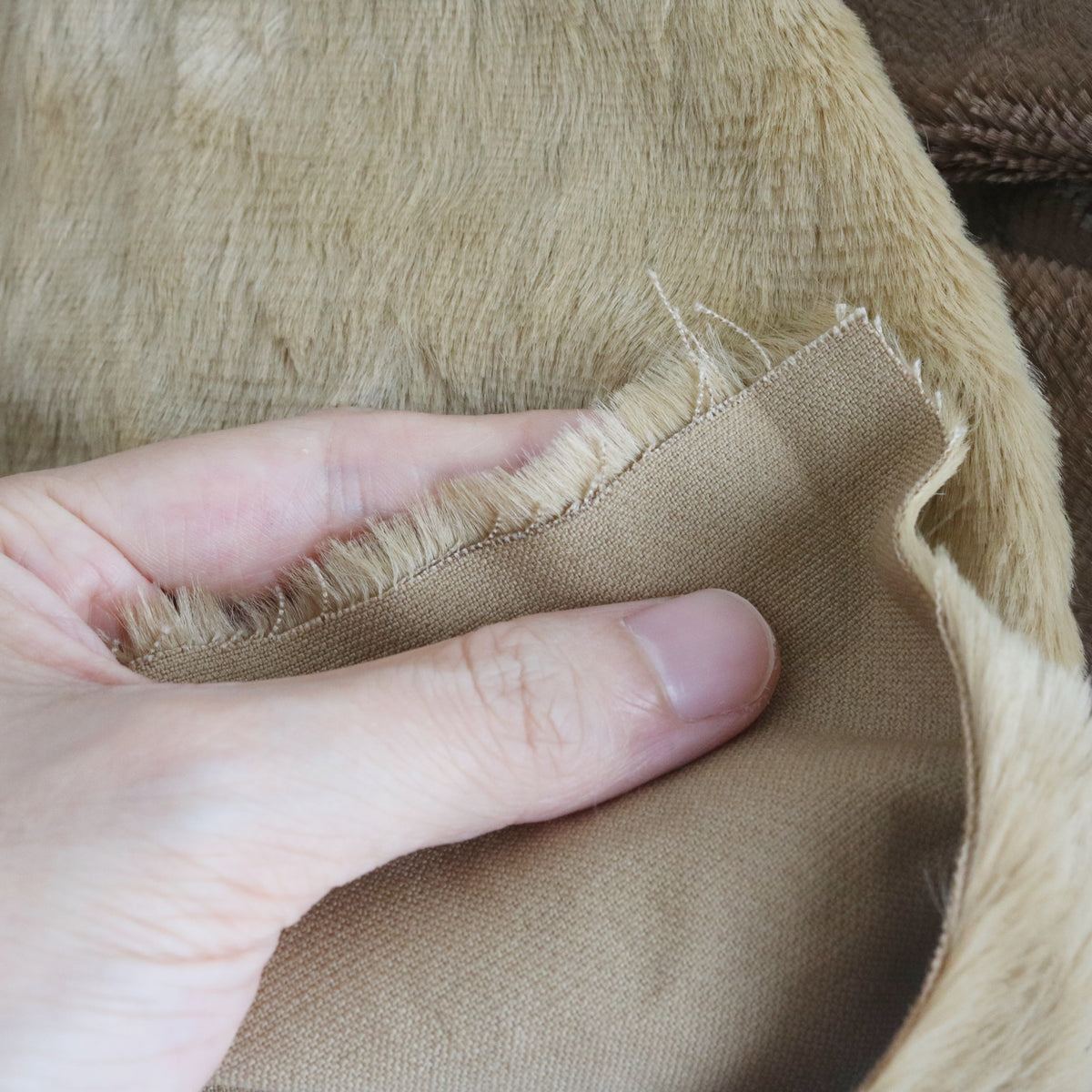Brown Teddy Bear Viscose Fabric A48