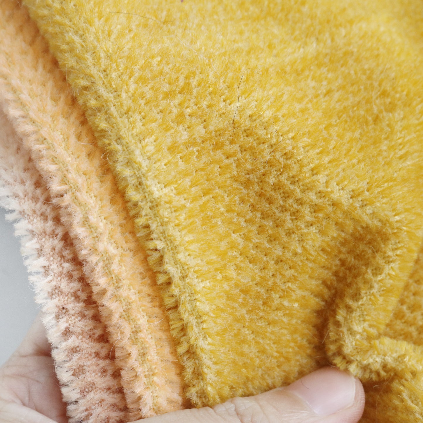 Hand-dyed Yellow Mohair Fabric A53