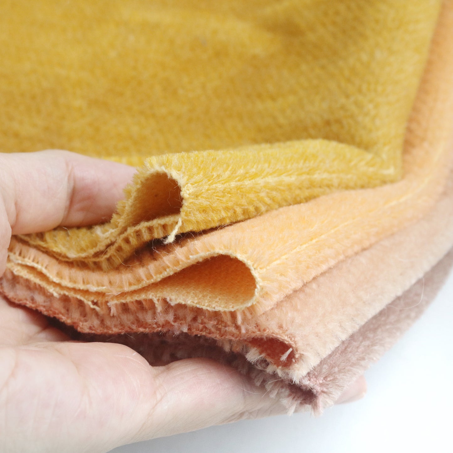 Hand-dyed Yellow Mohair Fabric A53