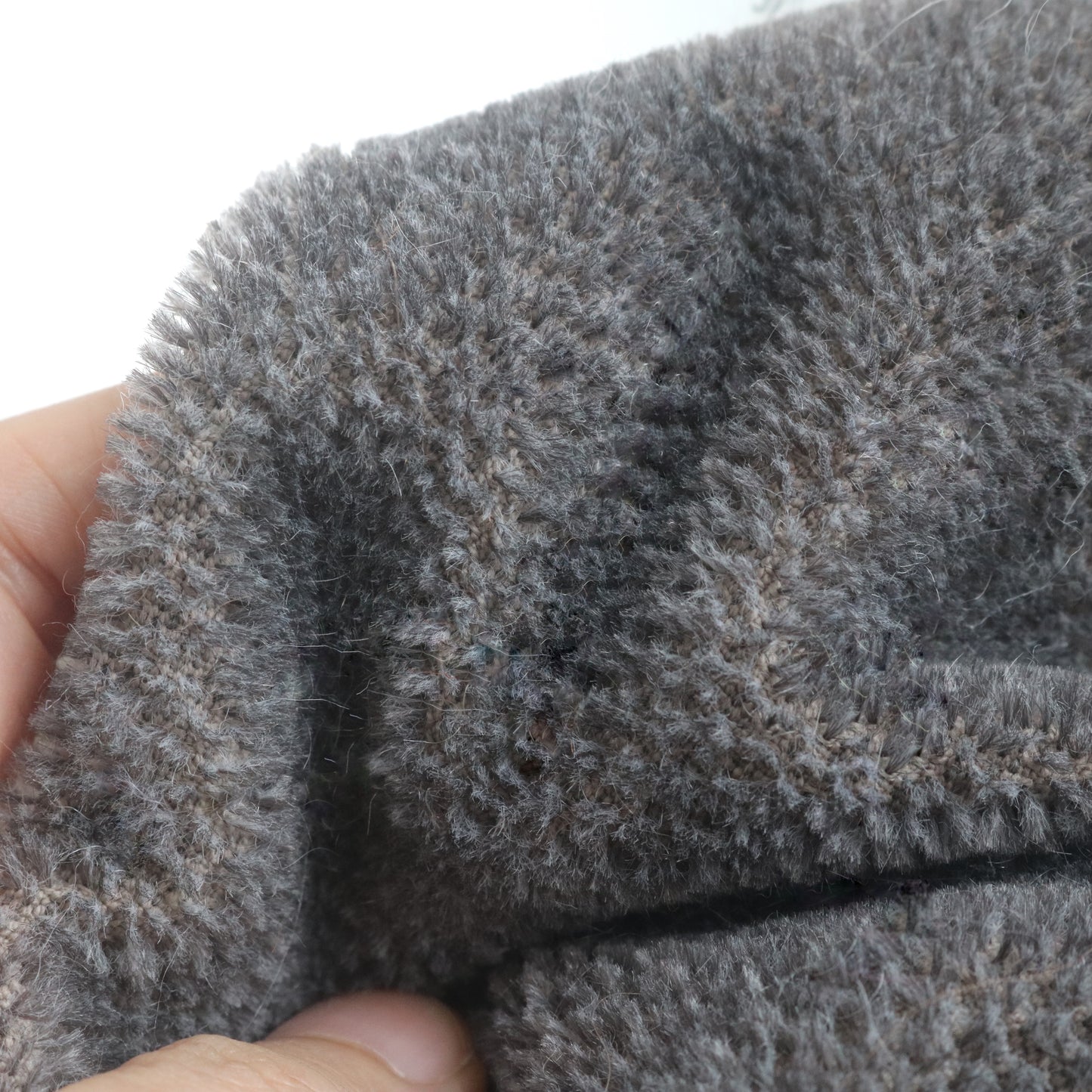 Hand-dyed Grey Mohair Fabric A53
