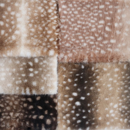 Deer/Fawn Print Faux Fur B17