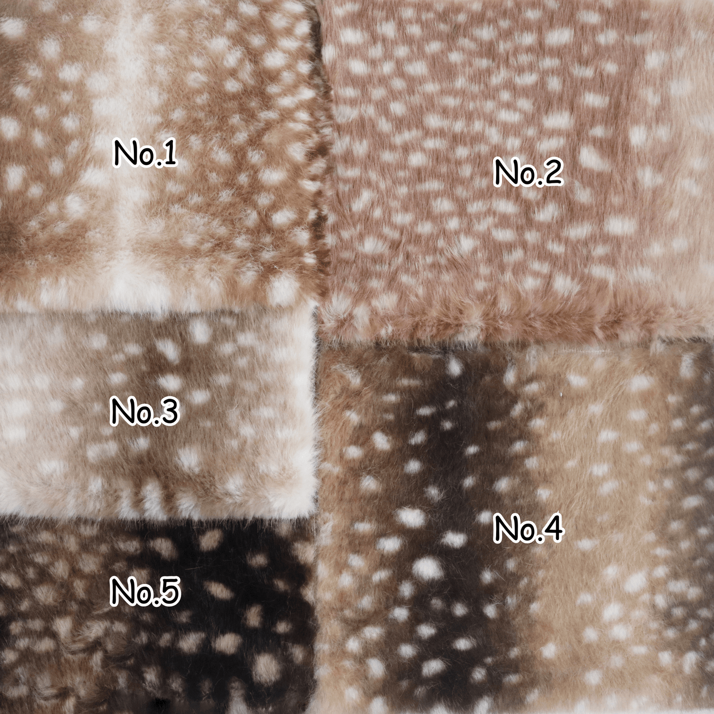 Deer/Fawn Print Faux Fur B17