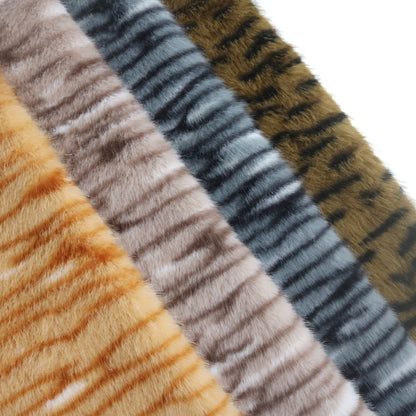 Tabby Cat Print Faux Fur B18