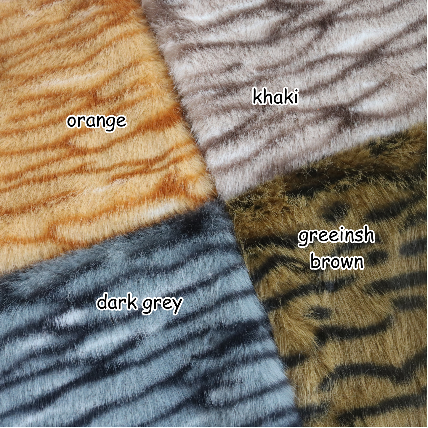 Tabby Cat Print Faux Fur B18