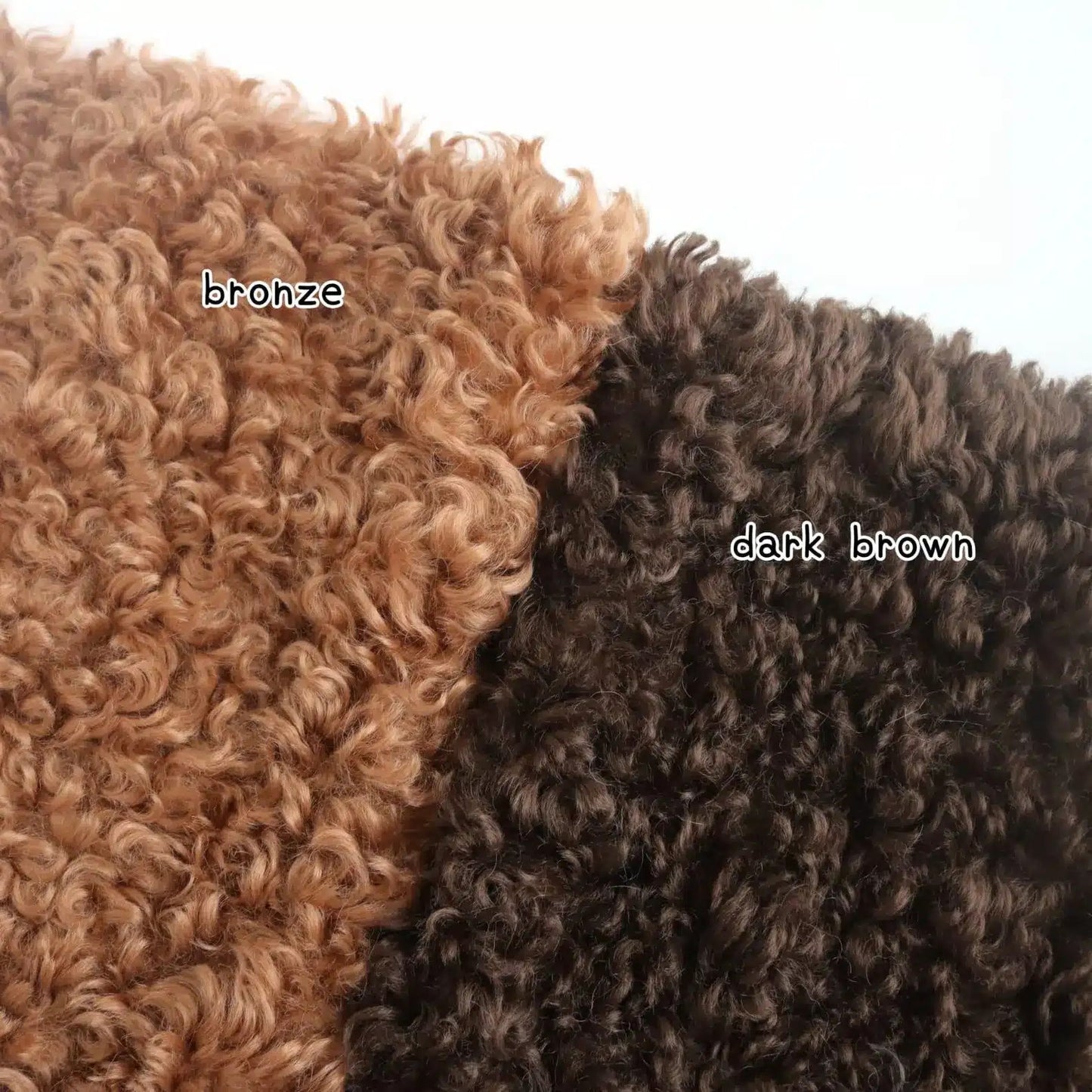 Curly Teddy Bear Fur Fabric B22