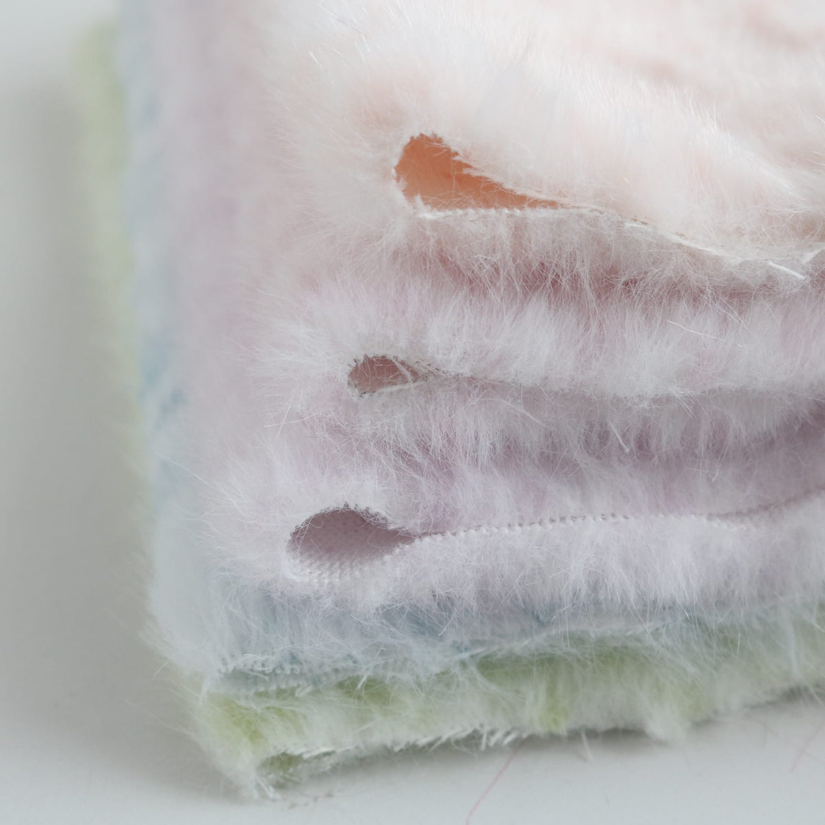 Pastel Spotted Faux Fur B23