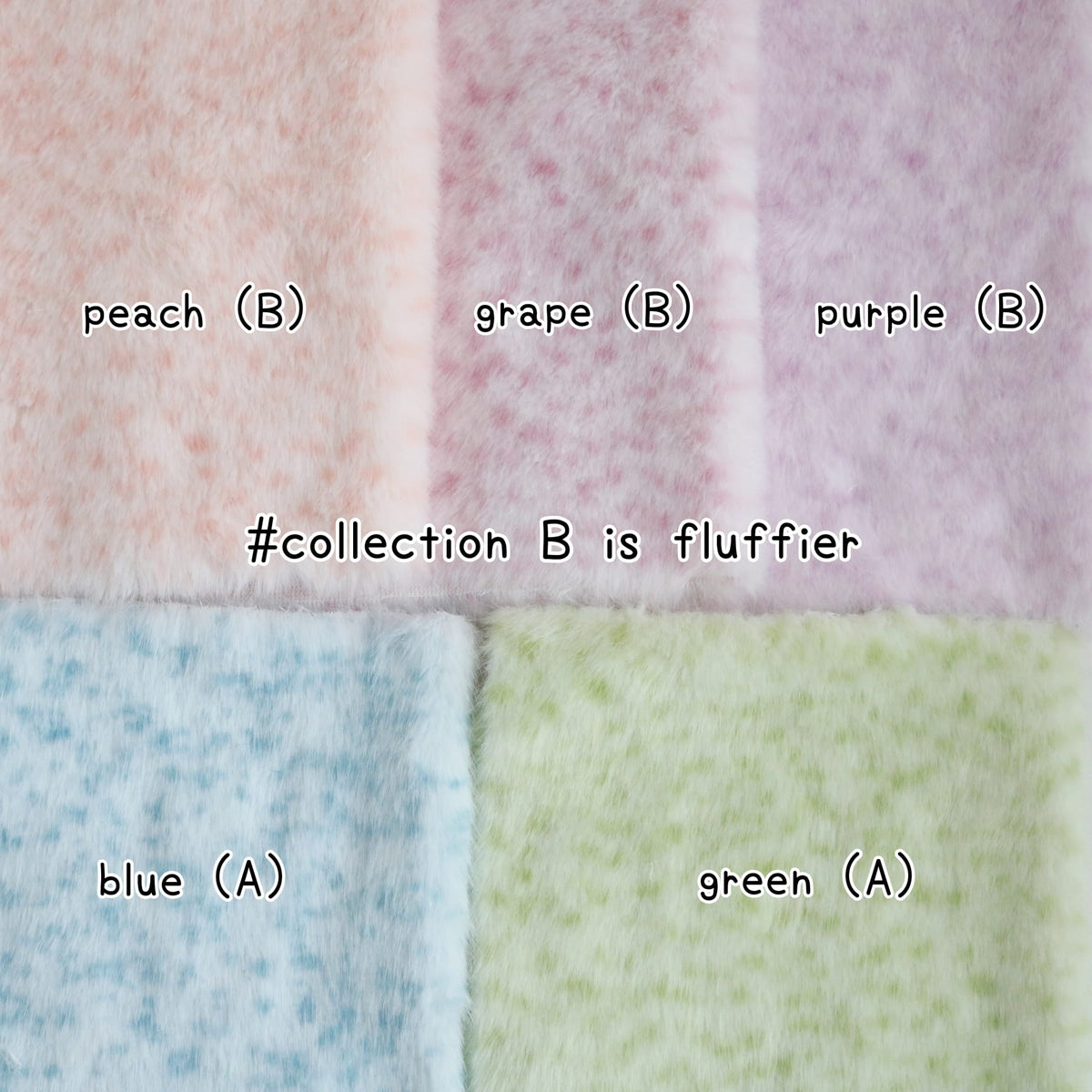Pastel Spotted Faux Fur B23