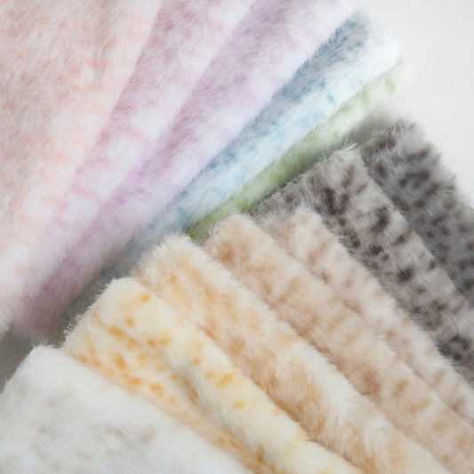 Pastel Spotted Faux Fur B23