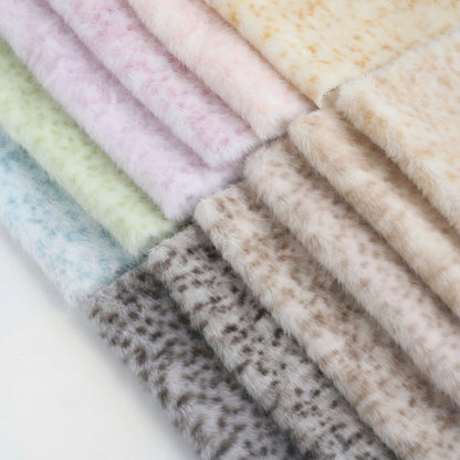 Pastel Spotted Faux Fur B23