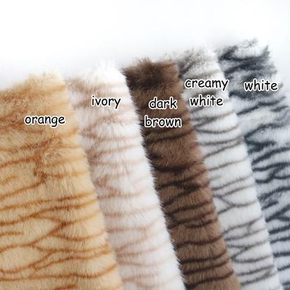 Fluffy Cat Pattern Faux Fur B29
