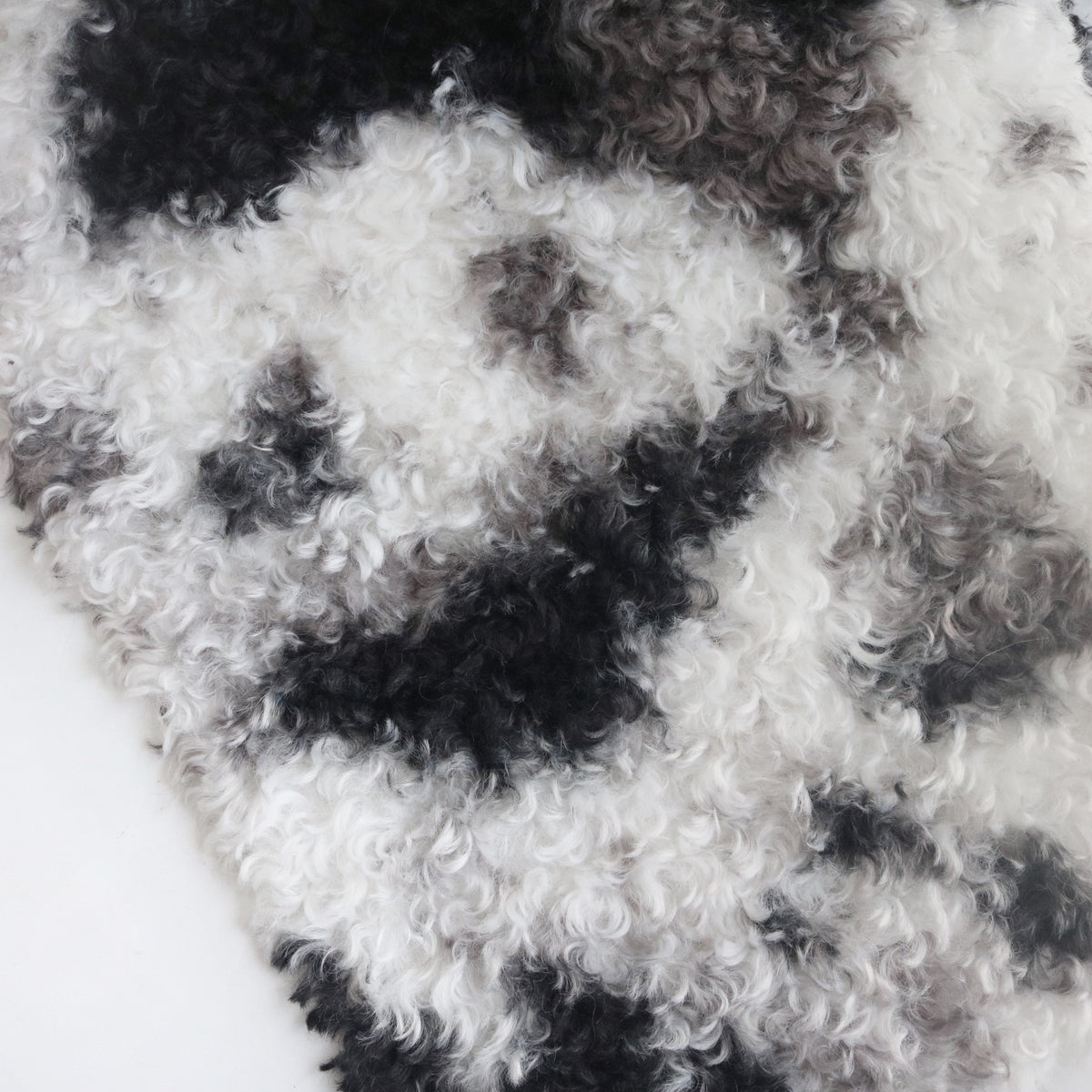 Curly Faux Fur Calico/Cow Print B33