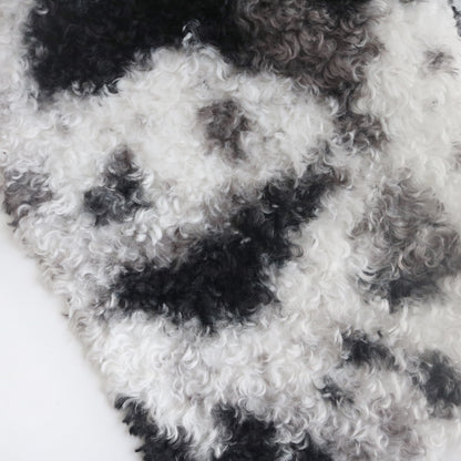 Curly Faux Fur Calico/Cow Print B33