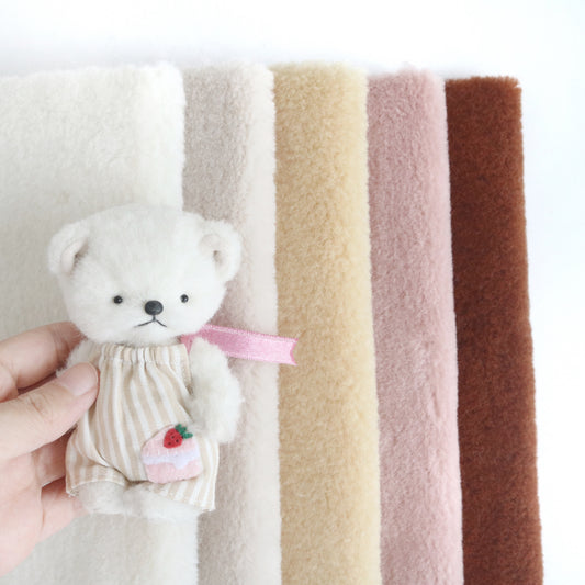 Wool Texture Mini Bear Fabric C01