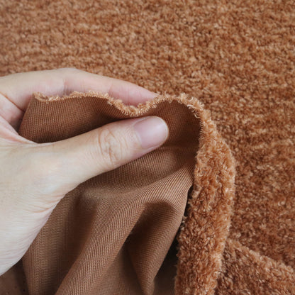 Brown Curly Minky Fabric M08
