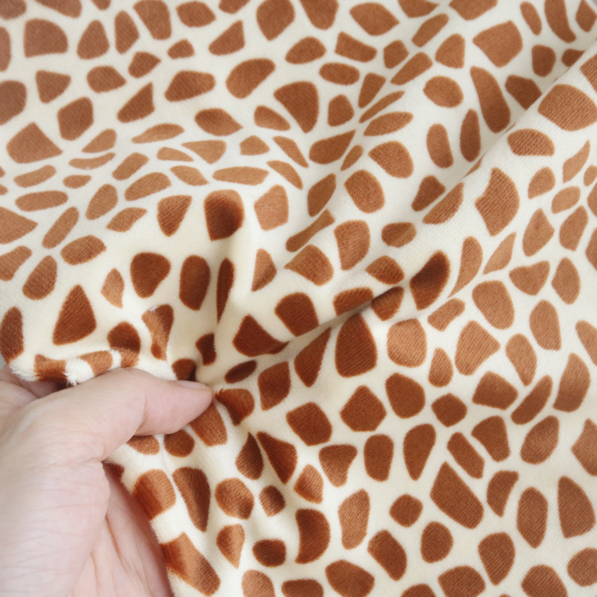 Fawn Deer Giraffe Minky Fleece Fabric M08