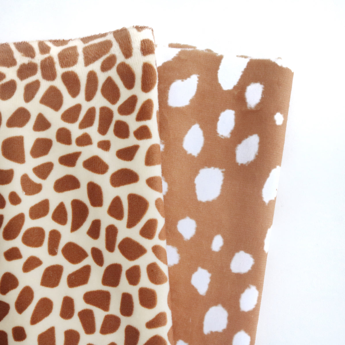 Fawn Deer Giraffe Minky Fleece Fabric M08