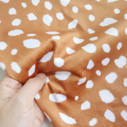 Fawn Deer Giraffe Minky Fleece Fabric M08