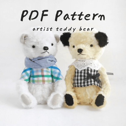 artist teddy bear sewing pattern