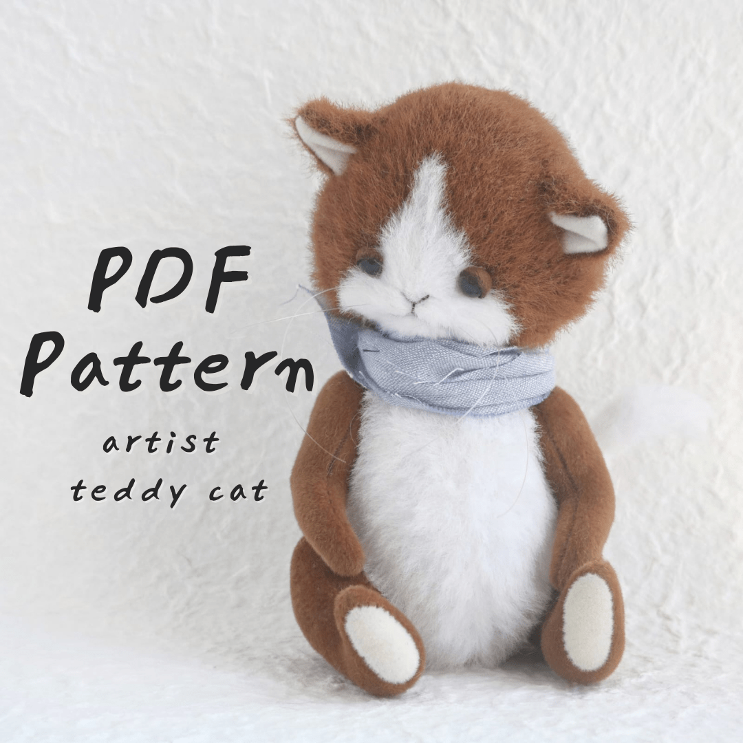 18cm teddy cat sewing pattern