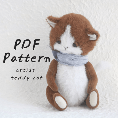 18cm teddy cat sewing pattern