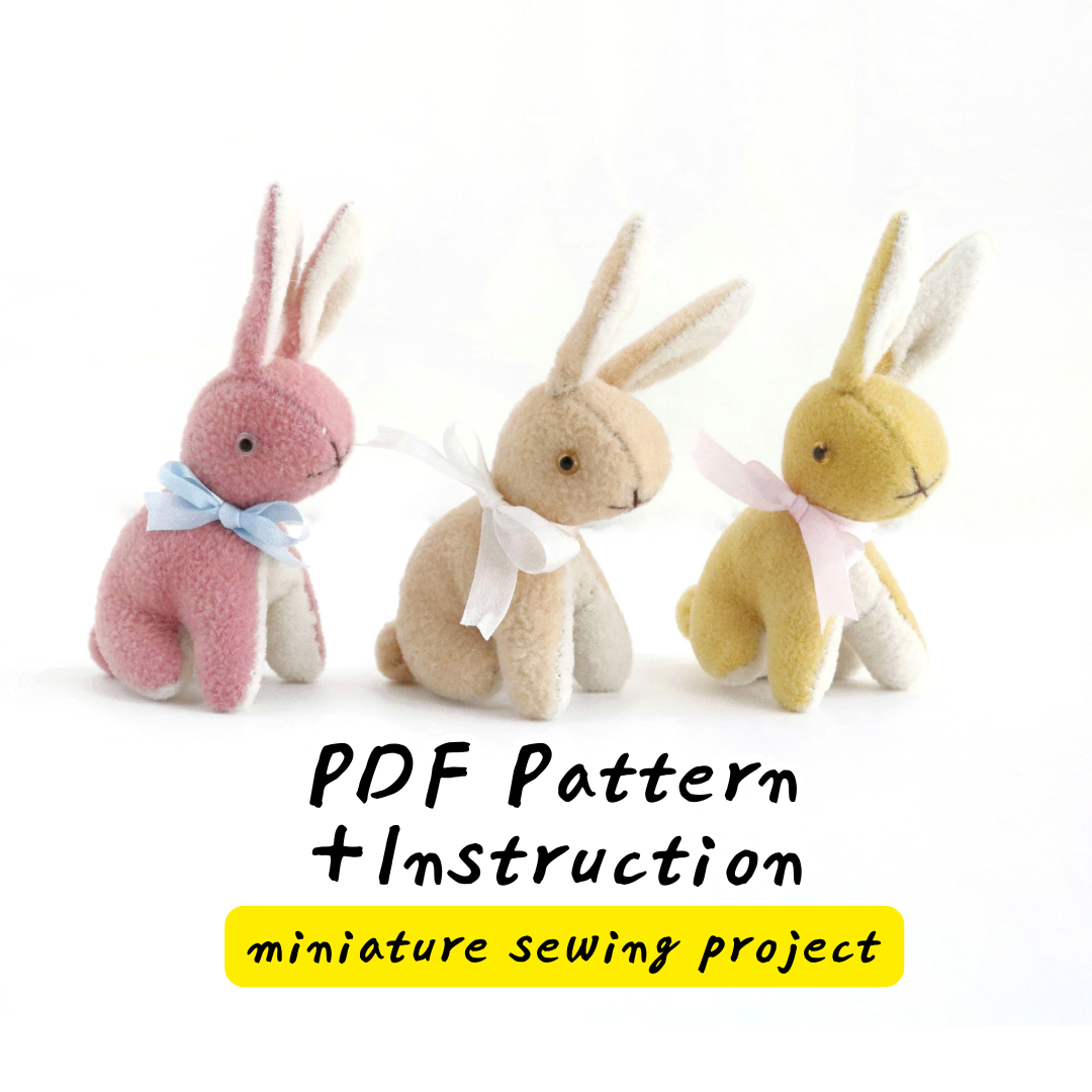 Mini Velveteen Rabbit Sewing Pattern + Instruction