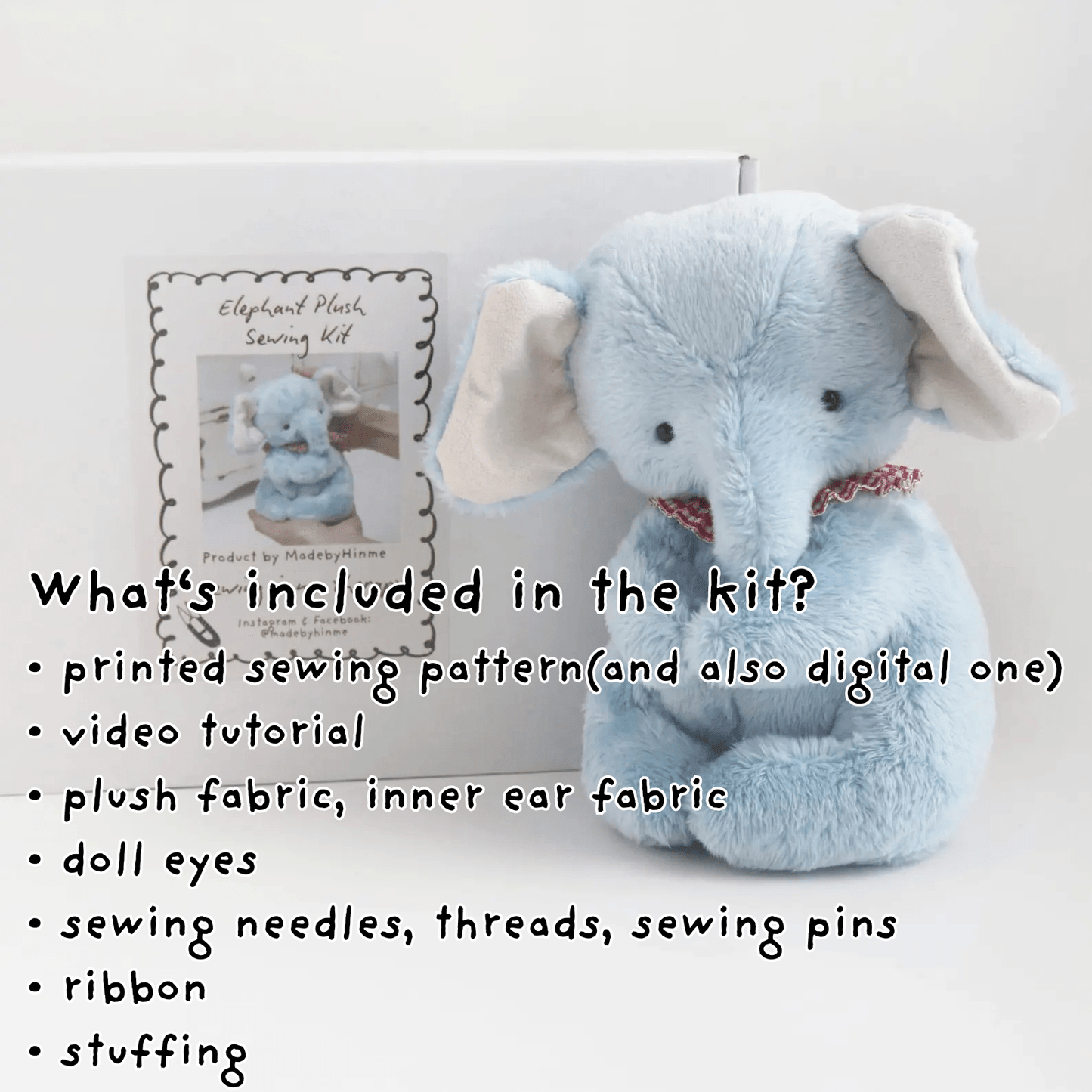 Elephant Plush Sewing Kit