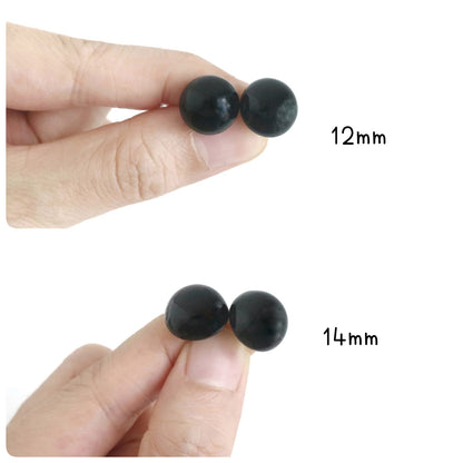 3pairs Black Teddy Bear Glass Eyes On Loop