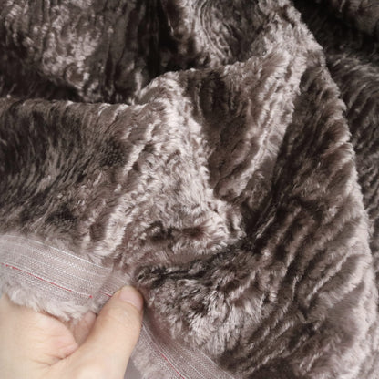 grey curly viscose for teddy bear A38