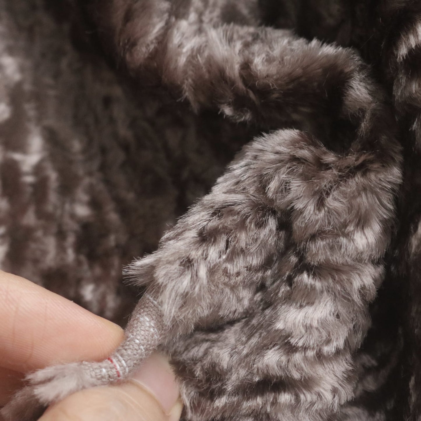 grey curly viscose for teddy bear A38