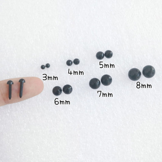 50pcs-black doll eyes