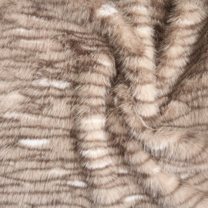 Tabby Cat Print Faux Fur B18