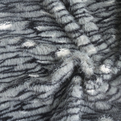 Tabby Cat Print Faux Fur B18