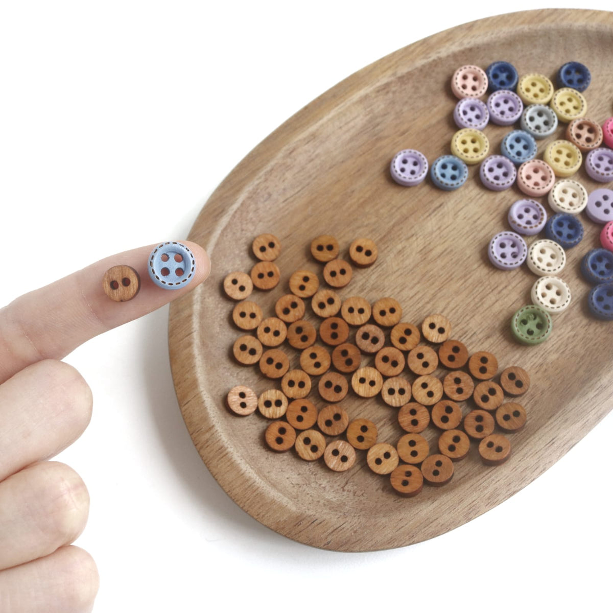 20pcs-8mm 10mm wooden buttons for doll clothes
