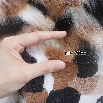 Calico Cat Pattern Faux Fur B20