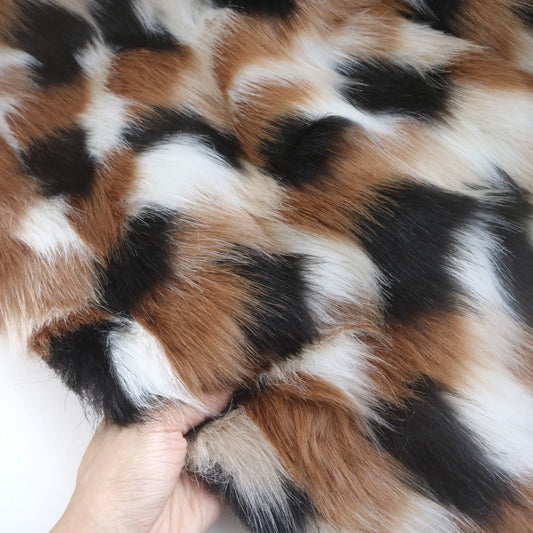 Calico Cat Pattern Faux Fur B20